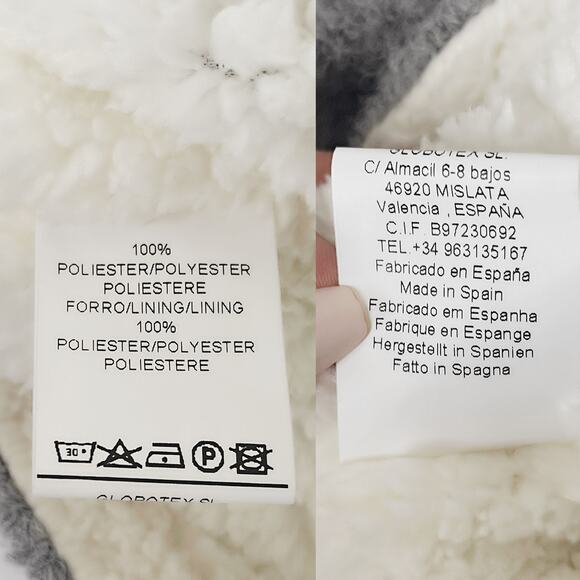 FINA EJERIQUE NWT Baby Faux Sheepskin Hooded Coat in Gray Size 12M - Picture 12 of 12
